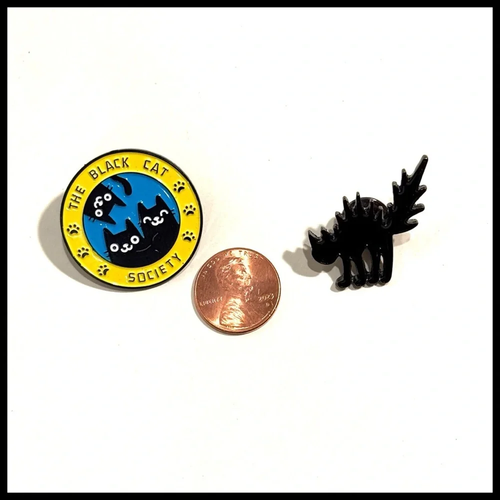 BLACK CAT SOCIETY 2 PIN SET!